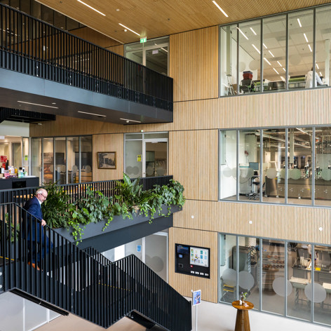 This slide displays Van Marken Food Innovation Center, Interieur, Fotograaf Sicco Van Grieken (1).